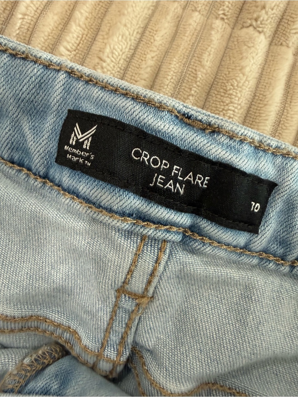 Member's Mark Light Blue Crop Flare Jeans
